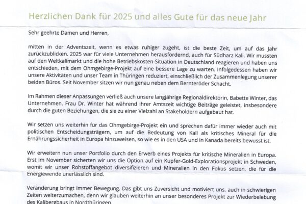 Südharz Kali Brief 2025